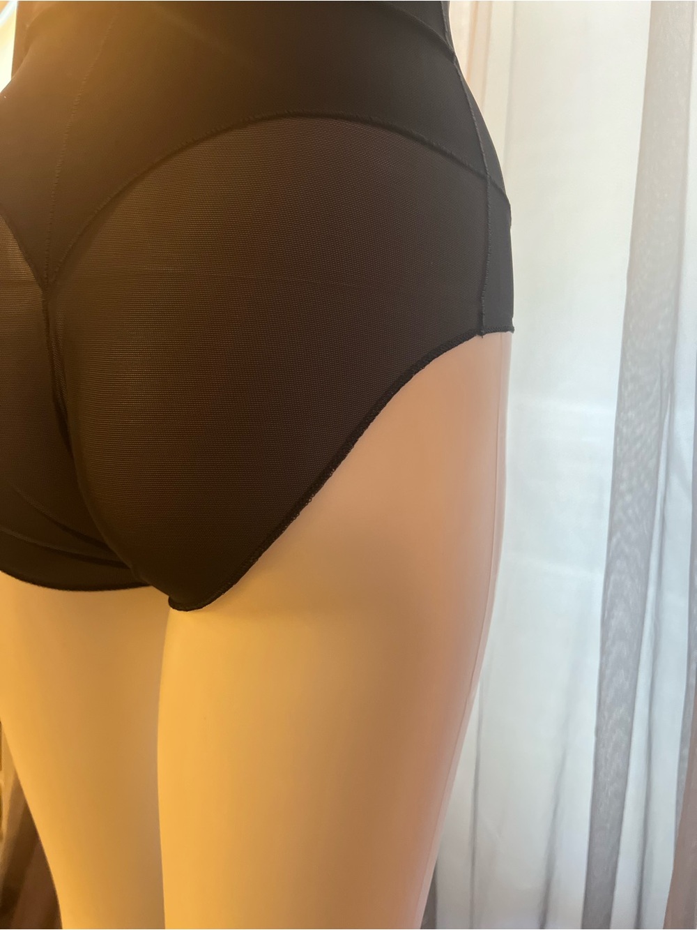 SKIMS Power Mesh Zoned High-Waisted Brief | Onyx Black | Size S | NWT